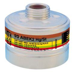 93 ABEK2 HG/ST, Combined Filter, A2B2E2K2,Hg-P3 R D (EN 14387)