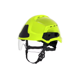 MSA F2XR helm - Geel hiviz / geventileerd/ocular visor