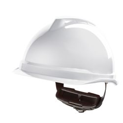 V-Gard 520, Helmet, non-vented, white, Fas-Trac III PVC