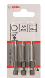Bosch bits hex2 Extra Hard binnenzeskant (3) 25mm